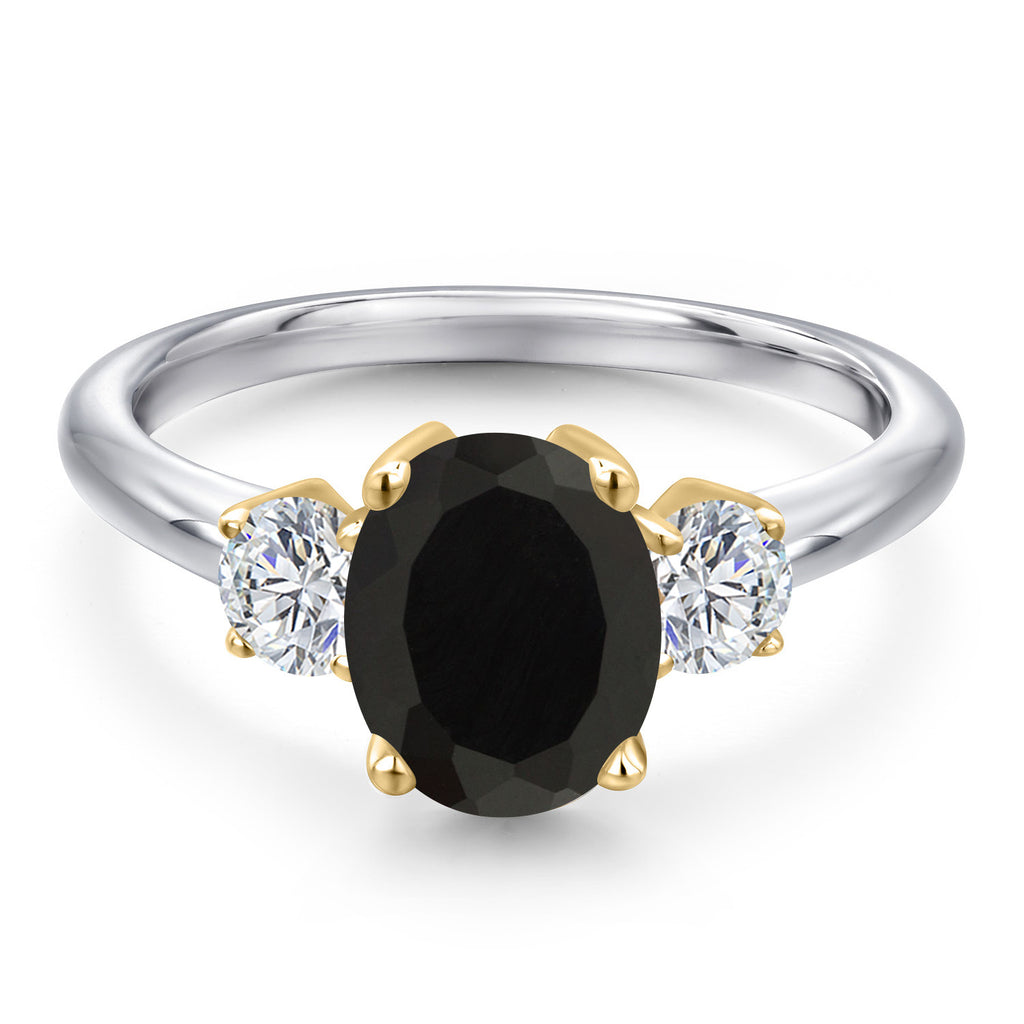 Ring in 925 Sterling Silver and 10K Yellow Gold