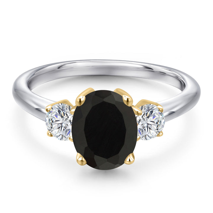 Ring in 925 Sterling Silver and 10K Yellow Gold