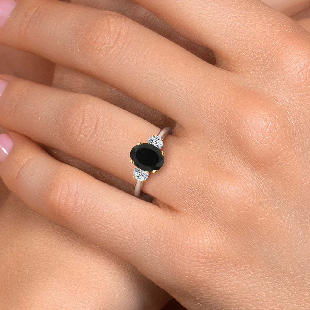 Ring in 925 Sterling Silver and 10K Yellow Gold
