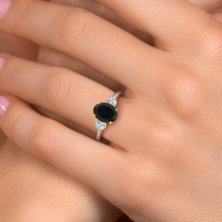 Ring in 925 Sterling Silver and 10K Yellow Gold