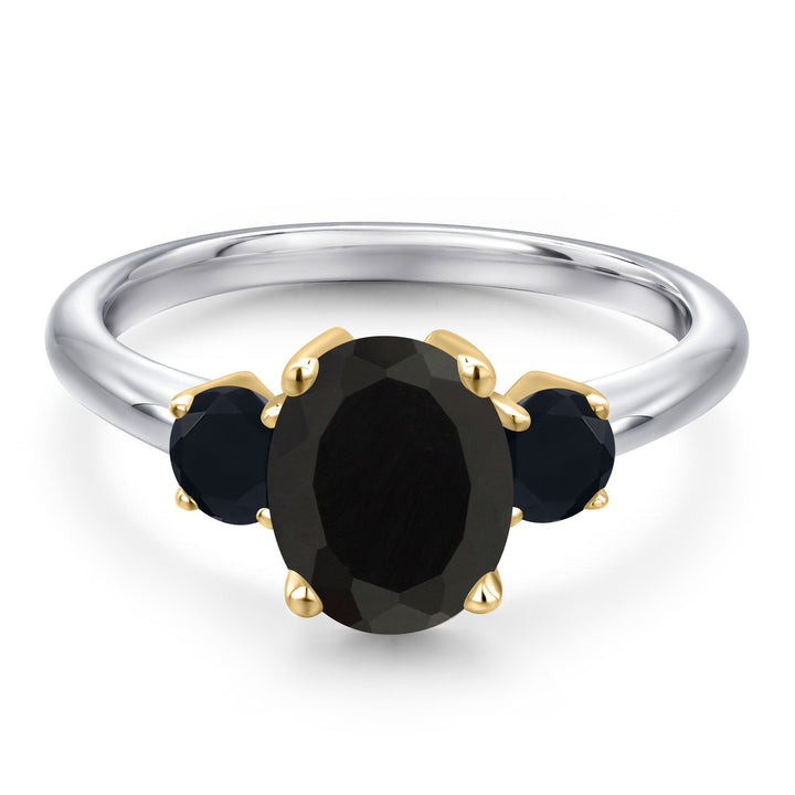 Ring in 925 Sterling Silver and 10K Yellow Gold