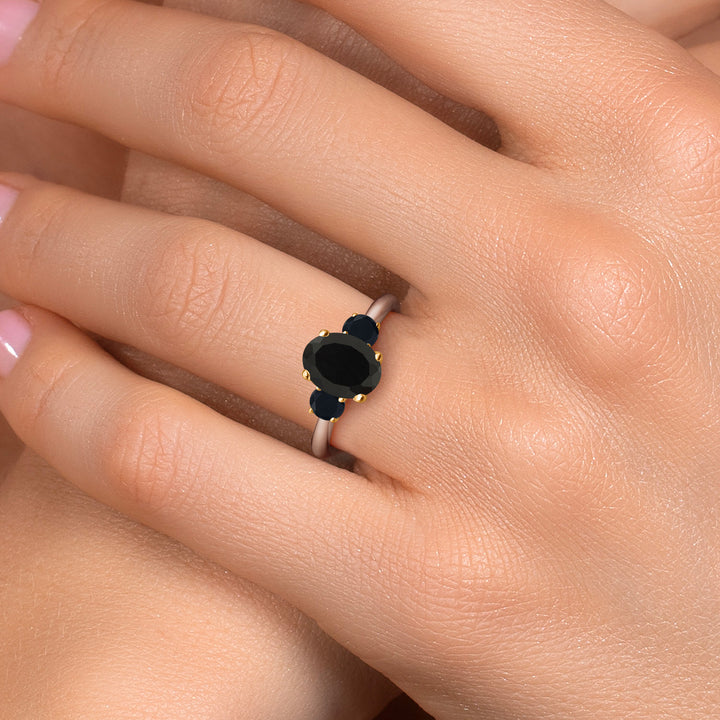 Ring in 925 Sterling Silver and 10K Yellow Gold