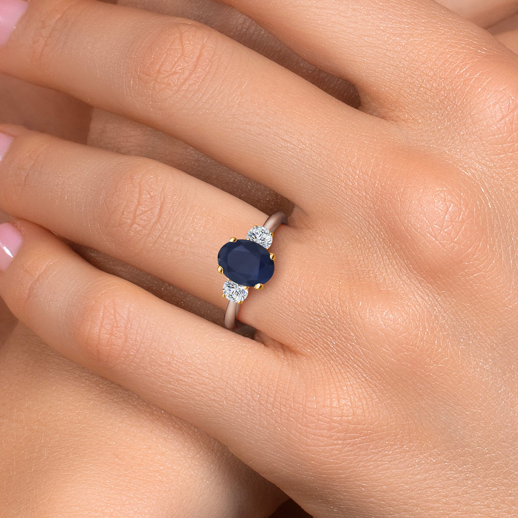 Ring in 925 Sterling Silver and 10K Yellow Gold