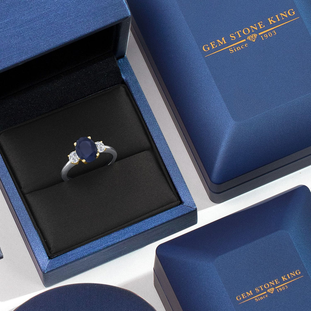 Ring in 925 Sterling Silver and 10K Yellow Gold