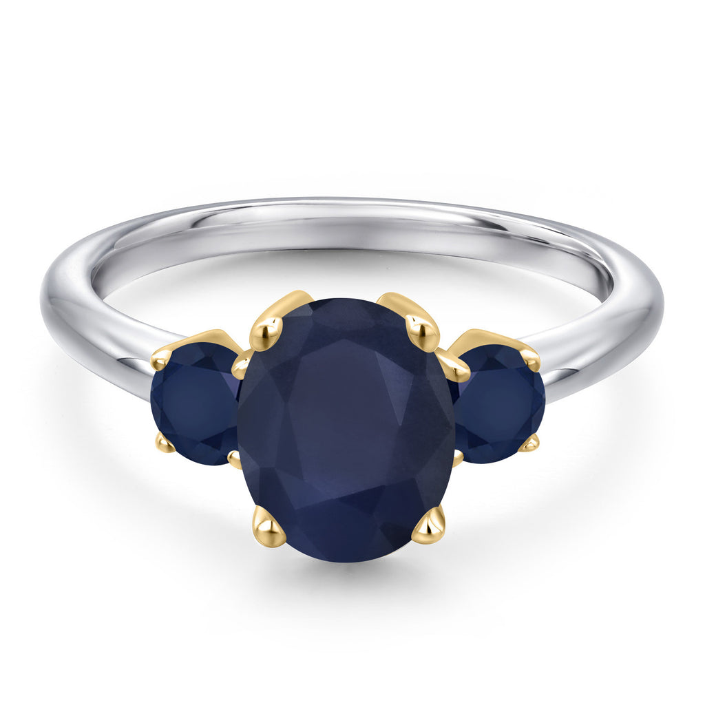 Ring in 925 Sterling Silver and 10K Yellow Gold