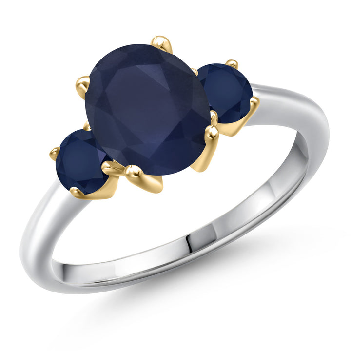 Ring in 925 Sterling Silver and 10K Yellow Gold