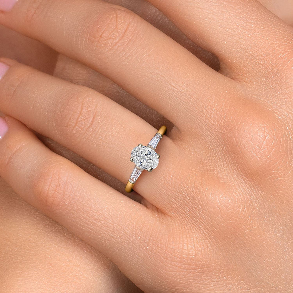 Ring in 925 Sterling Silver and 10K Yellow Gold
