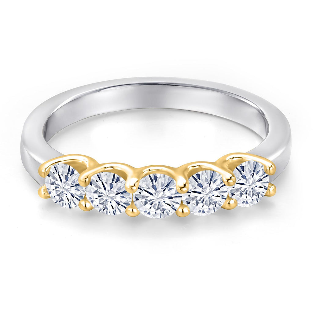 Ring in 925 Sterling Silver and 10K Yellow Gold