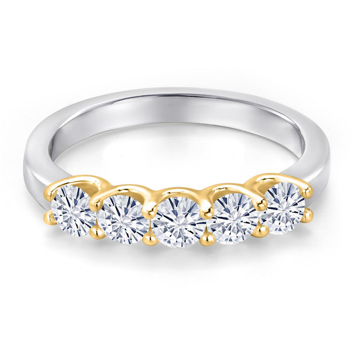 Ring in 925 Sterling Silver and 10K Yellow Gold