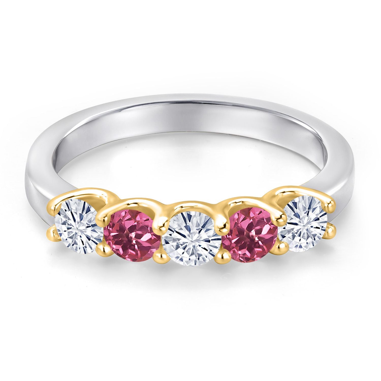 Ring in 925 Sterling Silver and 10K Yellow Gold