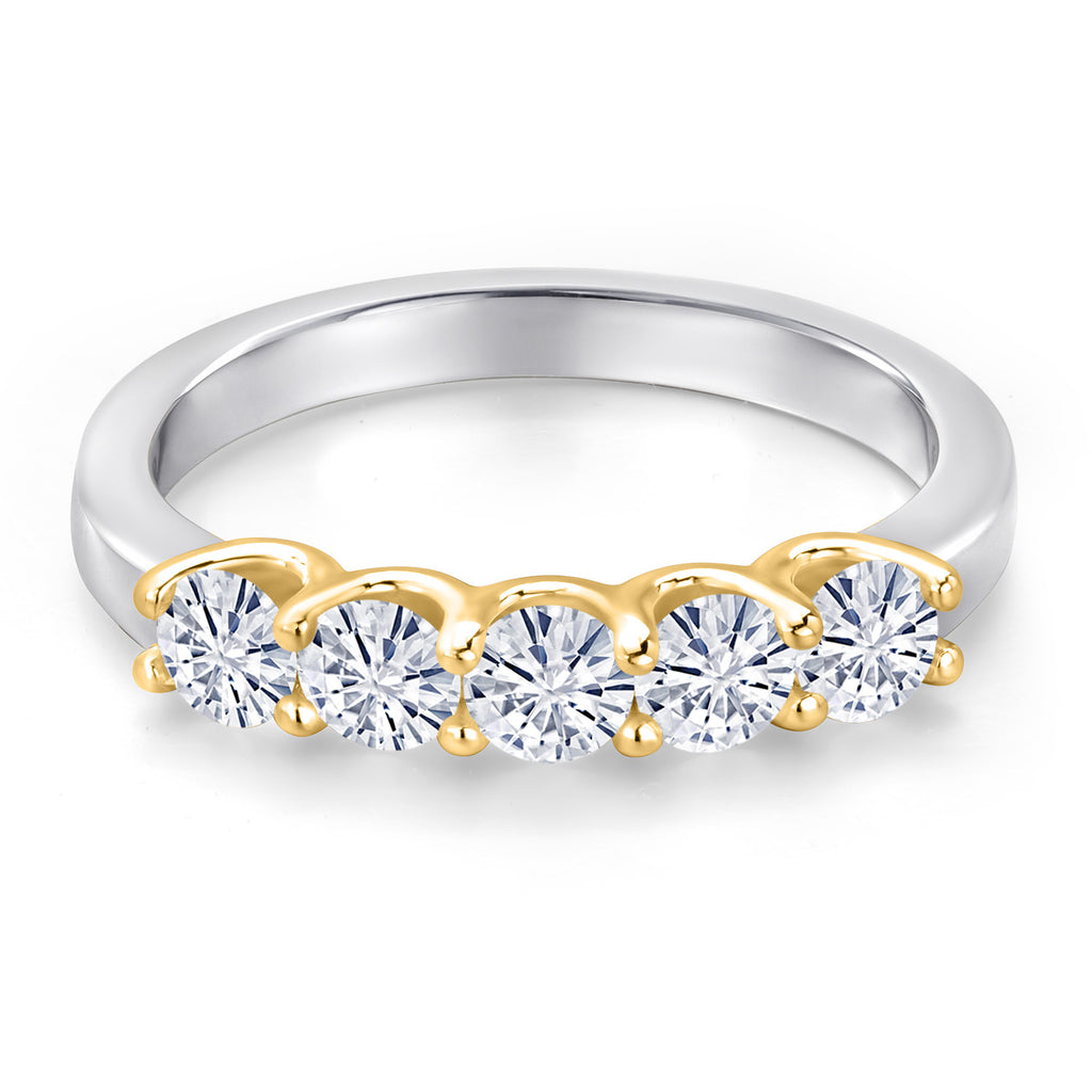 Ring in 925 Sterling Silver and 10K Yellow Gold
