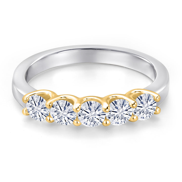 Ring in 925 Sterling Silver and 10K Yellow Gold