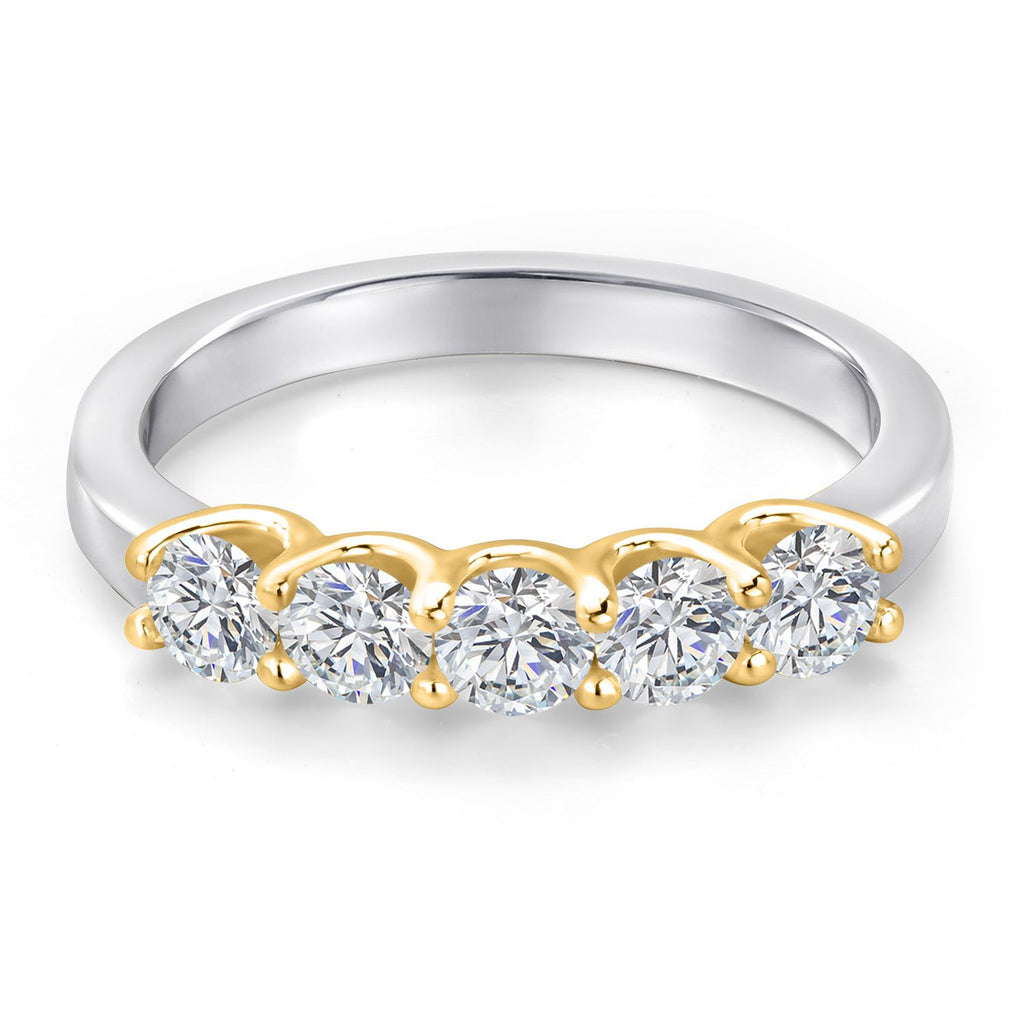 Ring in 925 Sterling Silver and 10K Yellow Gold