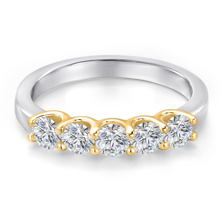Ring in 925 Sterling Silver and 10K Yellow Gold