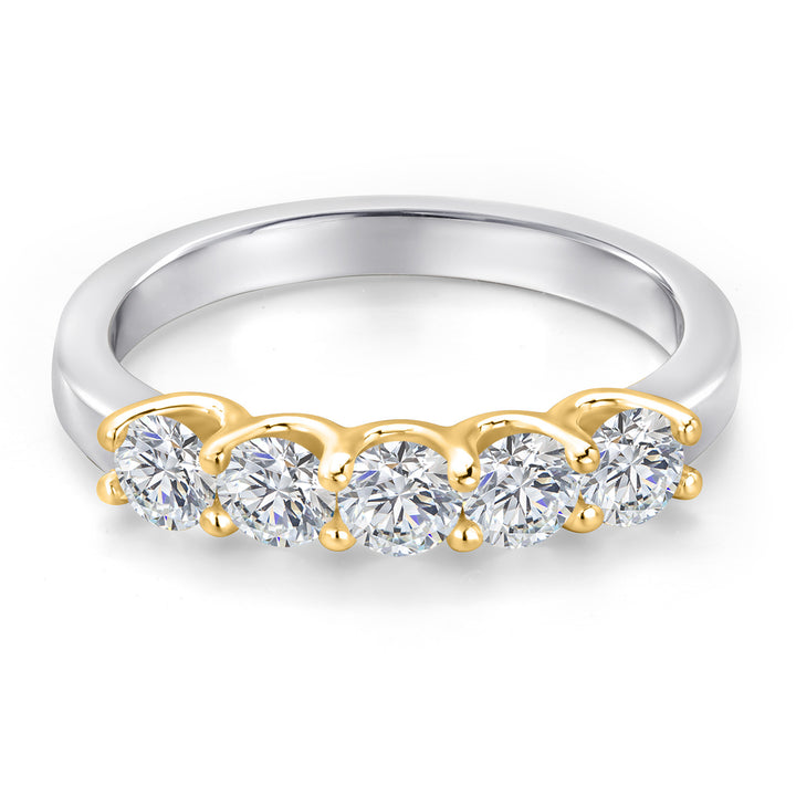 Ring in 925 Sterling Silver and 10K Yellow Gold