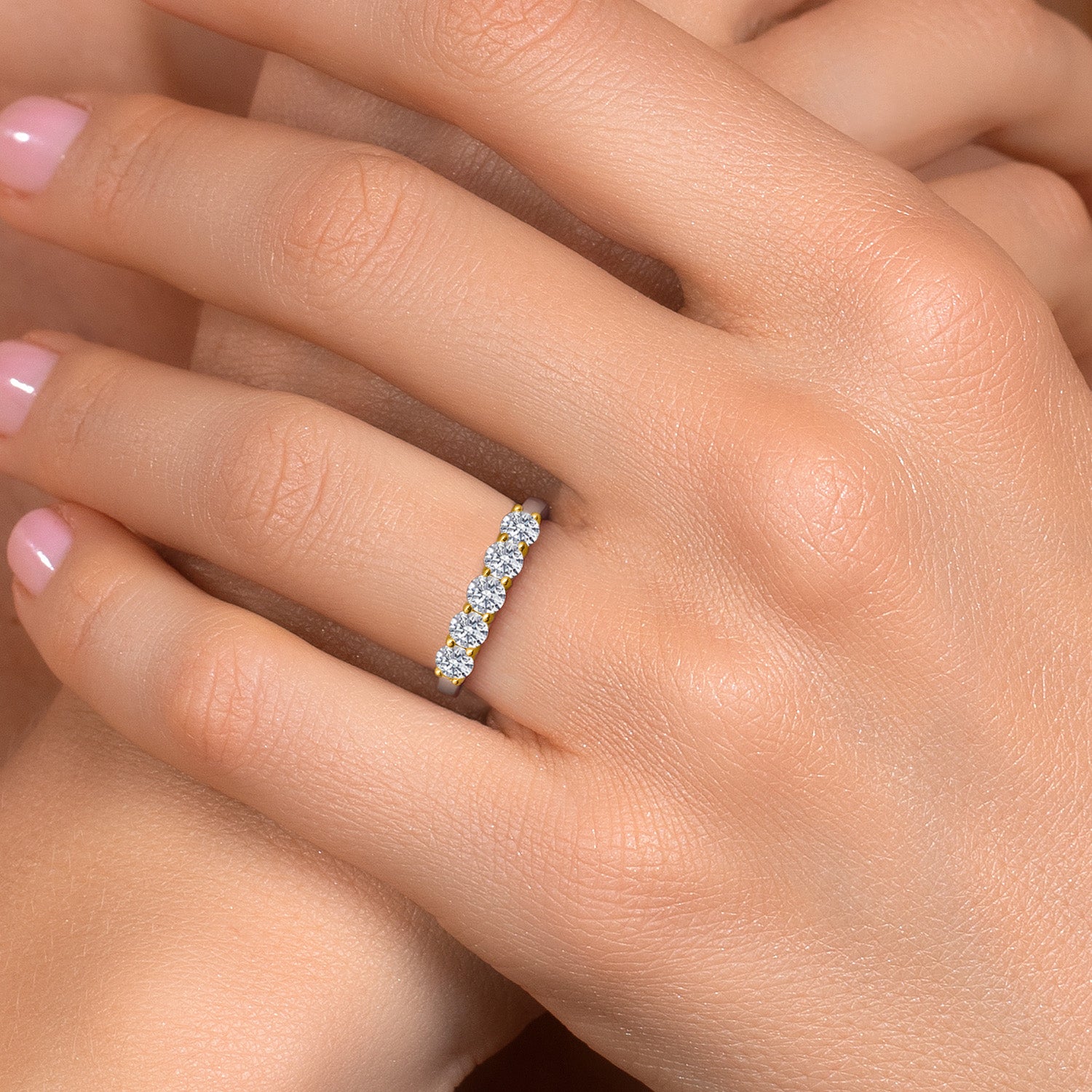 Ring in 925 Sterling Silver and 10K Yellow Gold