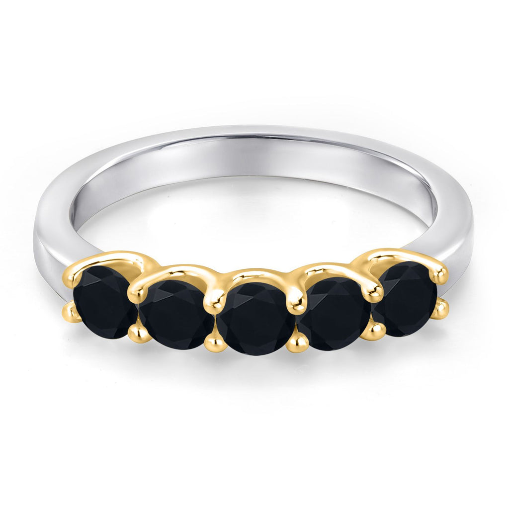 Ring in 925 Sterling Silver and 10K Yellow Gold