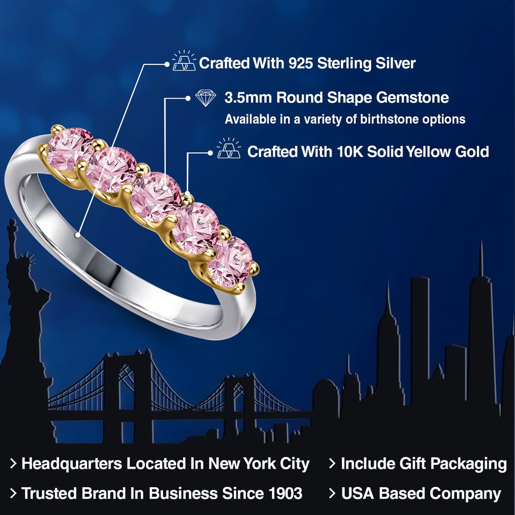 Ring in 925 Sterling Silver and 10K Yellow Gold