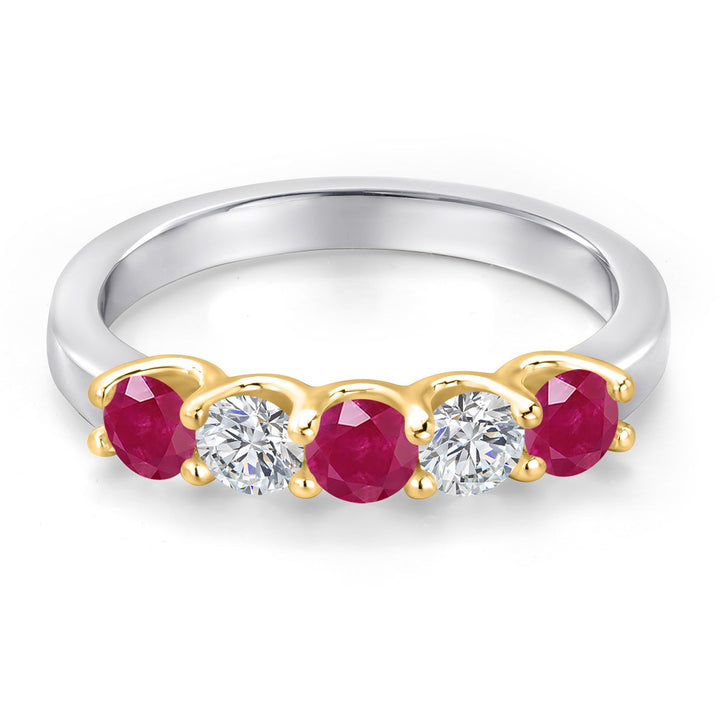 Ring in 925 Sterling Silver and 10K Yellow Gold
