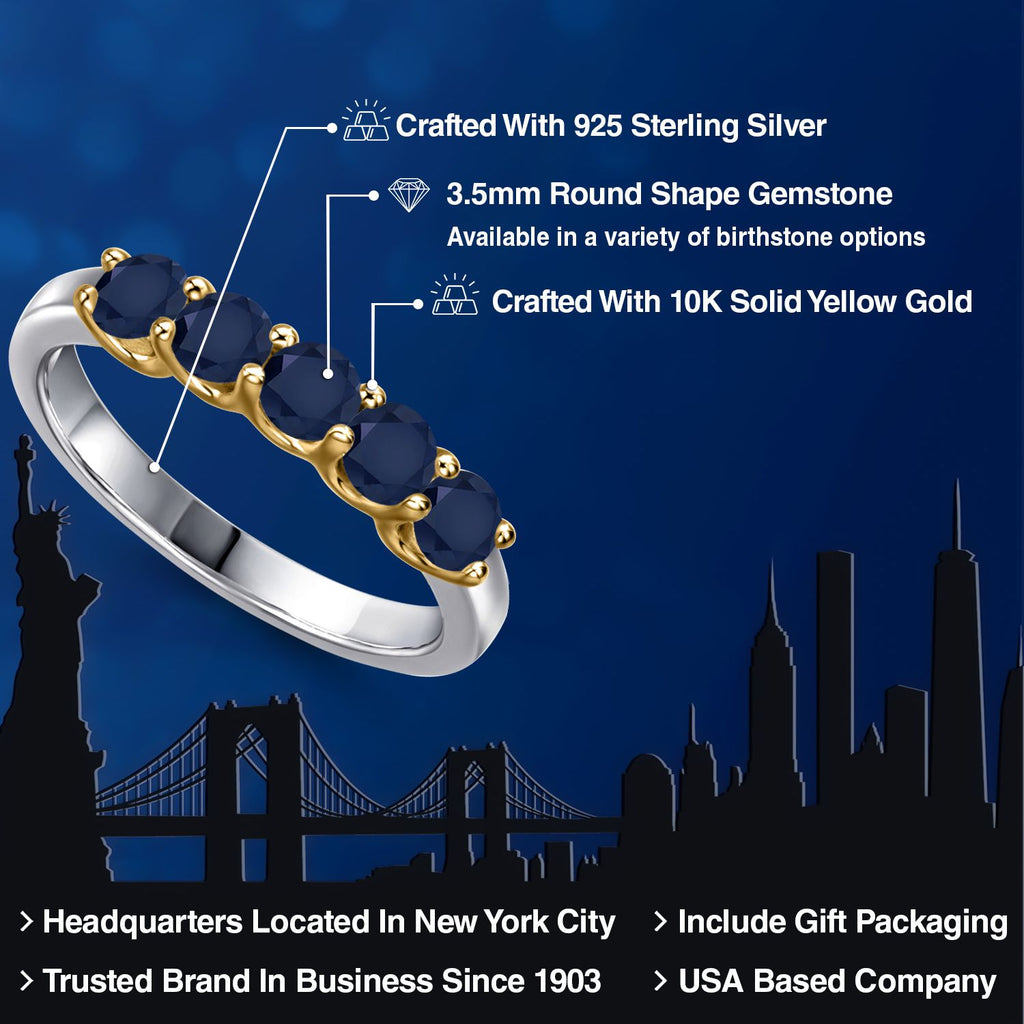 Ring in 925 Sterling Silver and 10K Yellow Gold