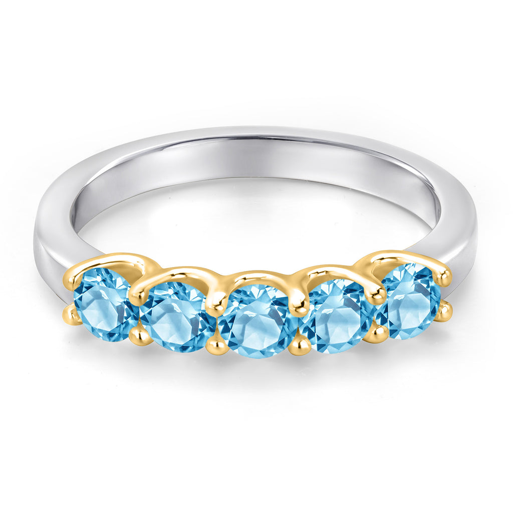 Ring in 925 Sterling Silver and 10K Yellow Gold