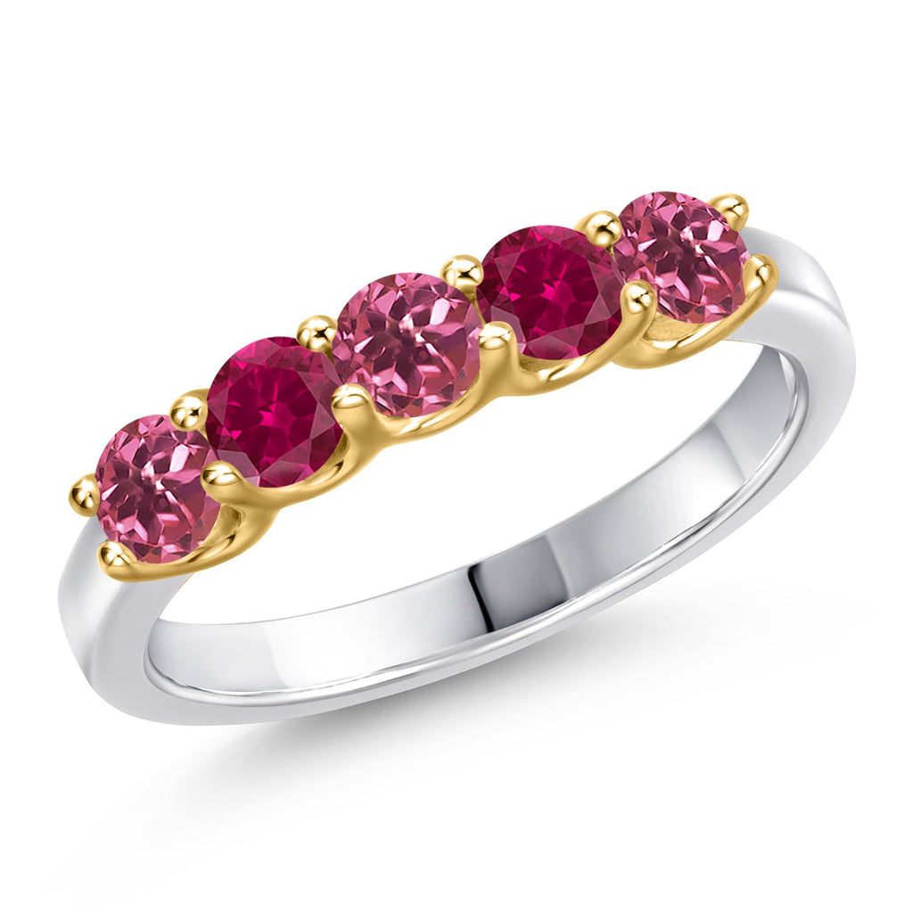 Ring in 925 Sterling Silver and 10K Yellow Gold