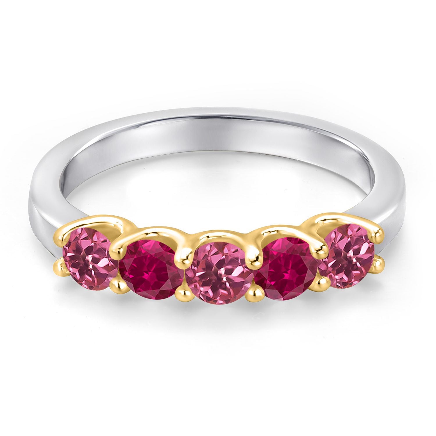 Ring in 925 Sterling Silver and 10K Yellow Gold