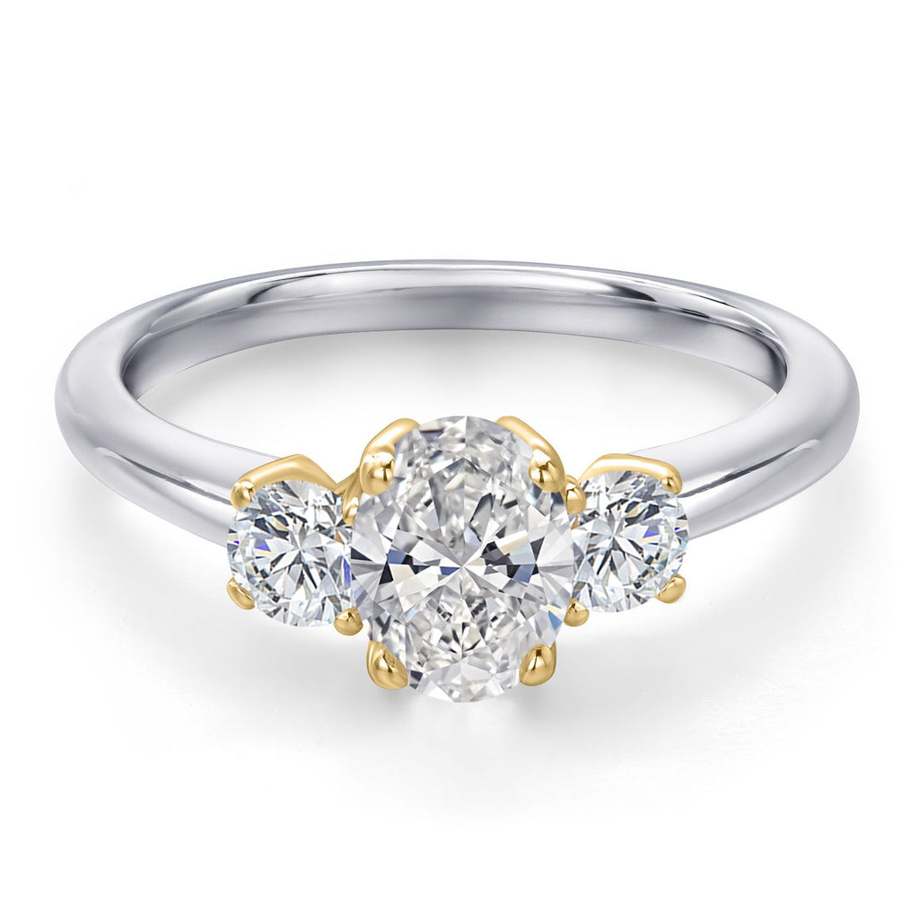 Ring in 925 Sterling Silver and 10K Yellow Gold