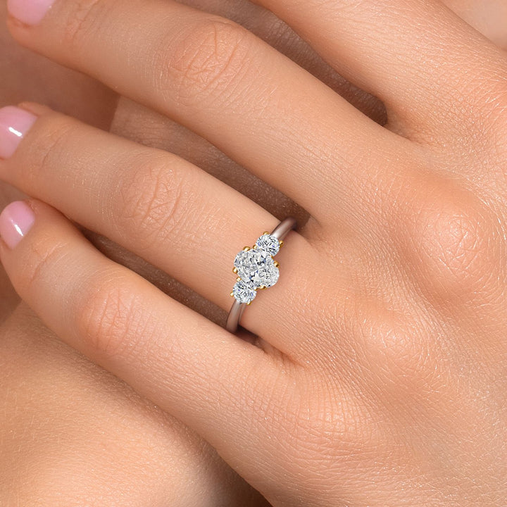 Ring in 925 Sterling Silver and 10K Yellow Gold