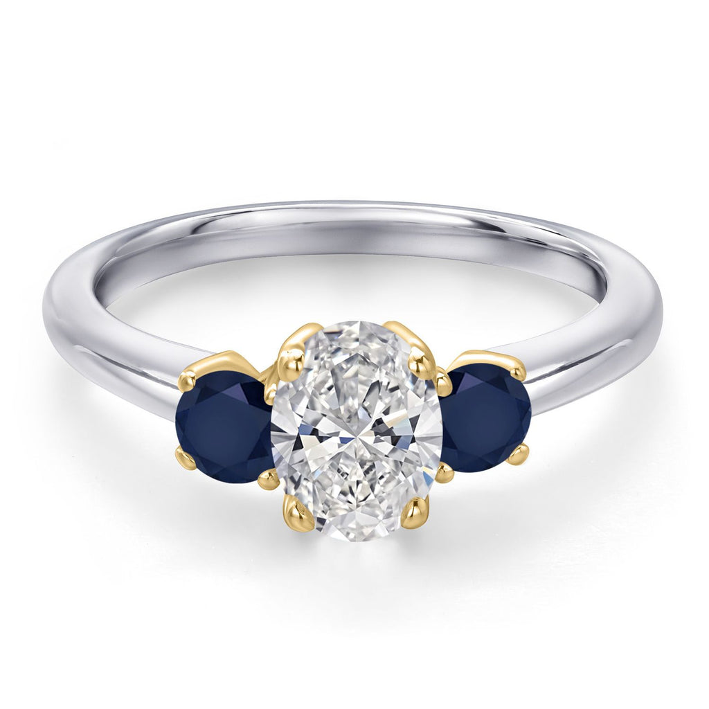 Ring in 925 Sterling Silver and 10K Yellow Gold