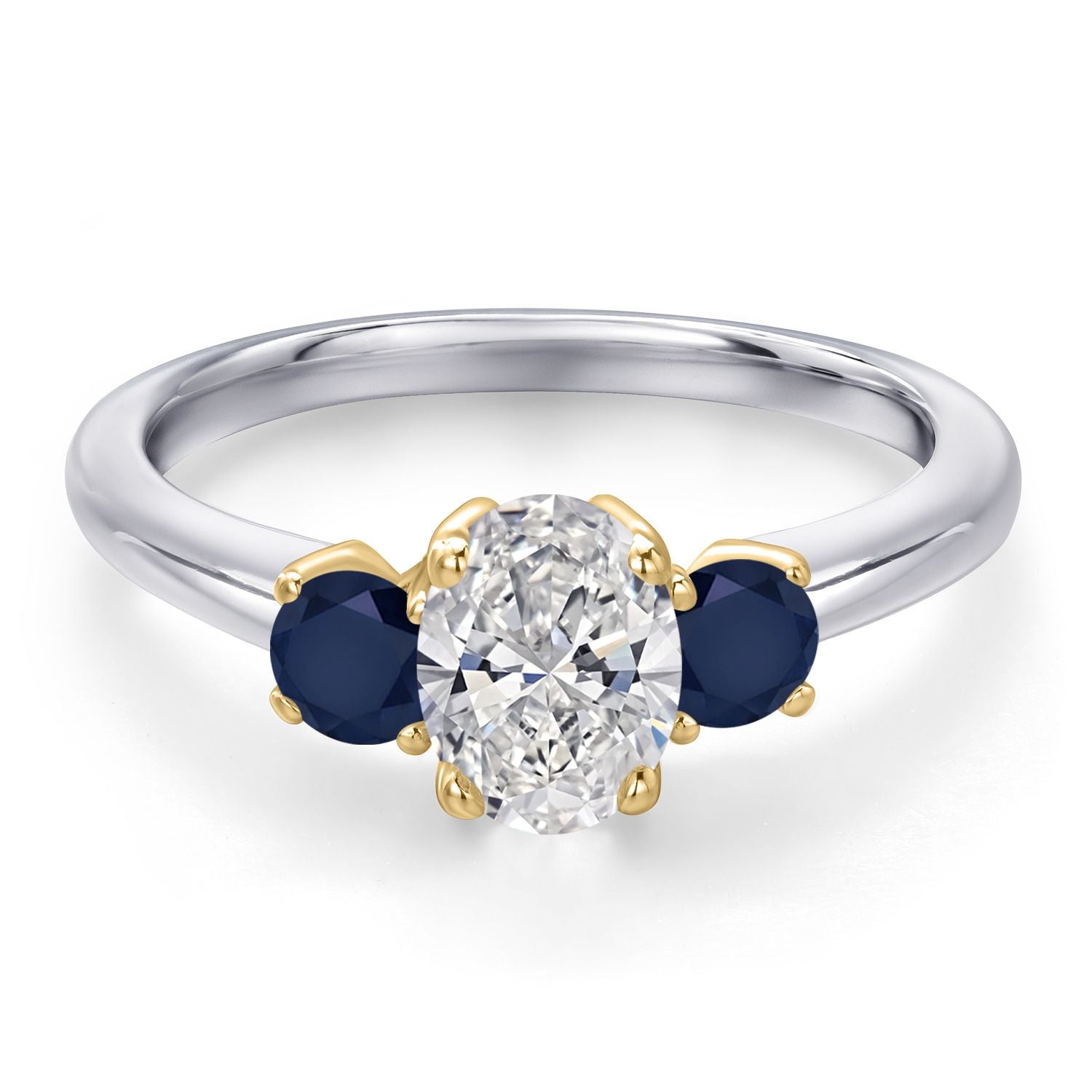 Ring in 925 Sterling Silver and 10K Yellow Gold