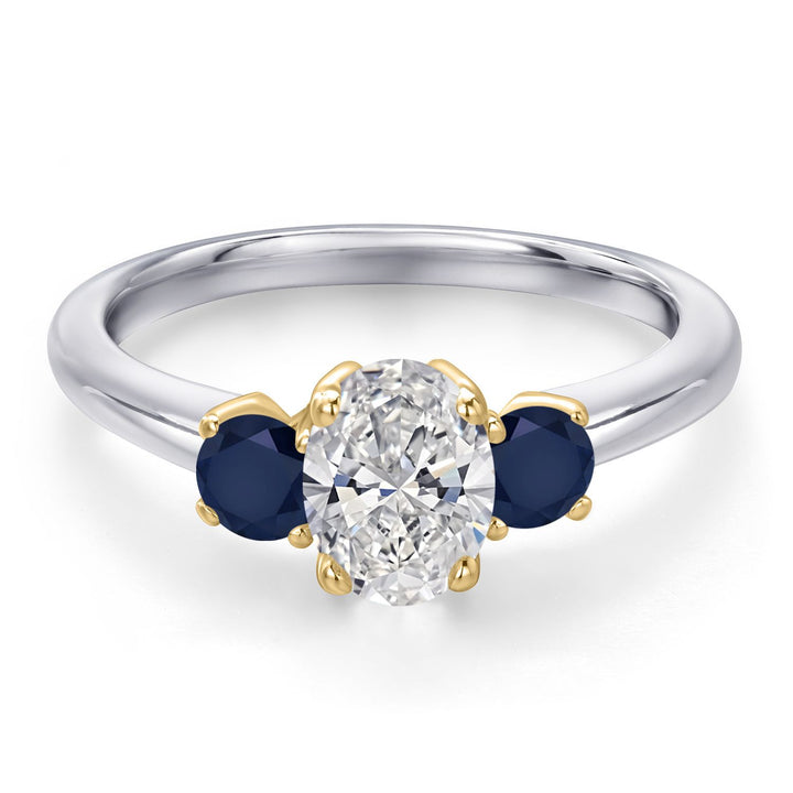 Ring in 925 Sterling Silver and 10K Yellow Gold