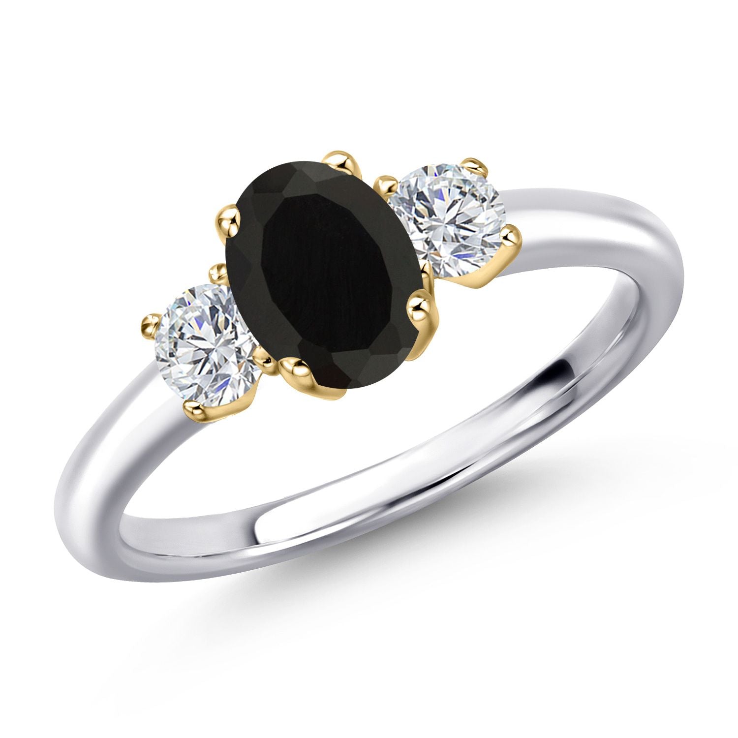 Ring in 925 Sterling Silver and 10K Yellow Gold