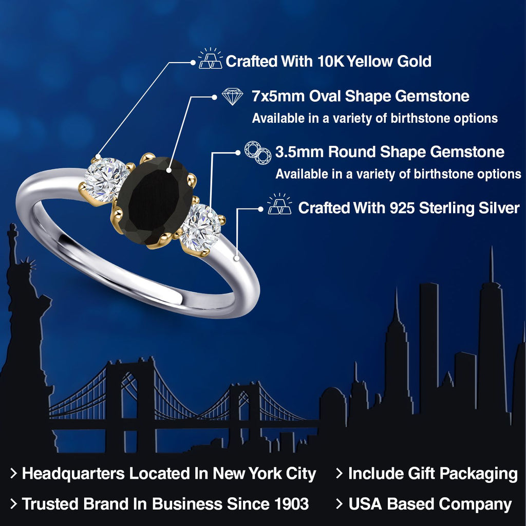 Ring in 925 Sterling Silver and 10K Yellow Gold