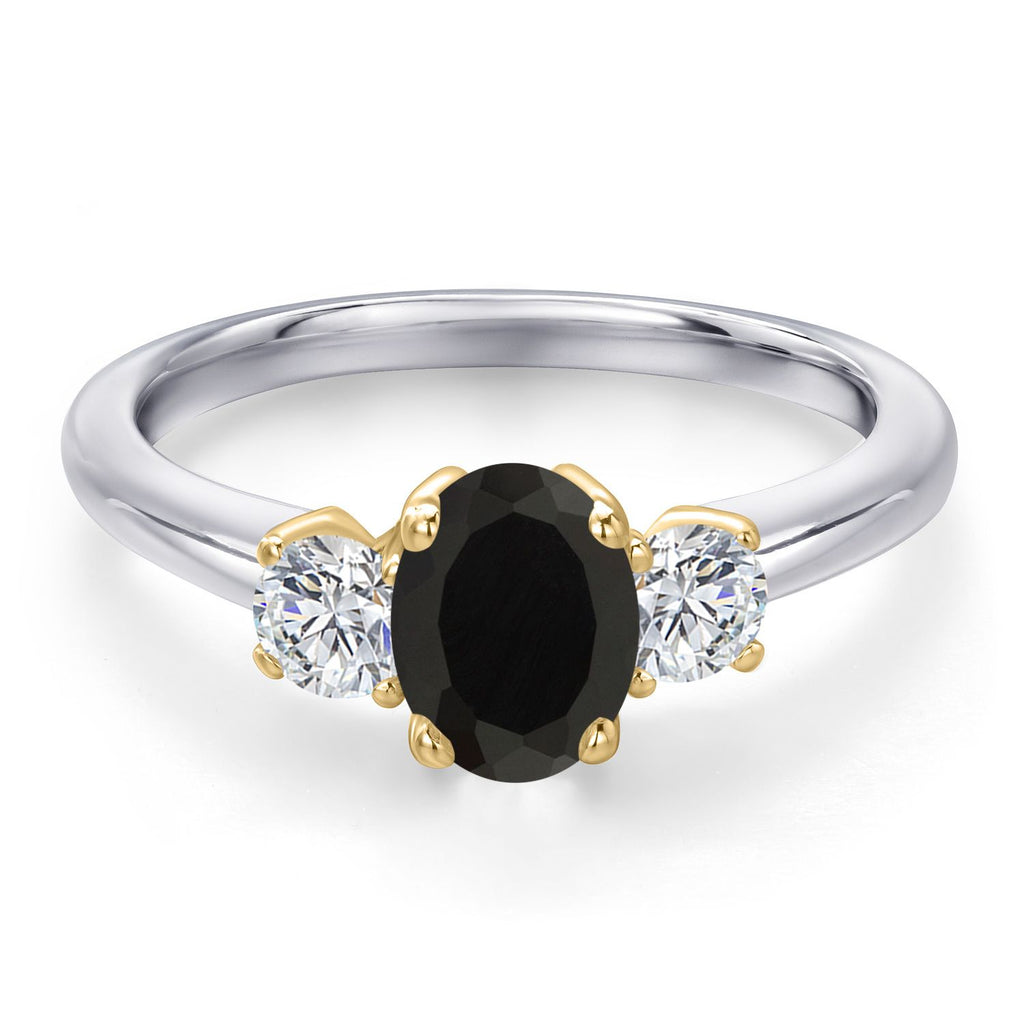 Ring in 925 Sterling Silver and 10K Yellow Gold
