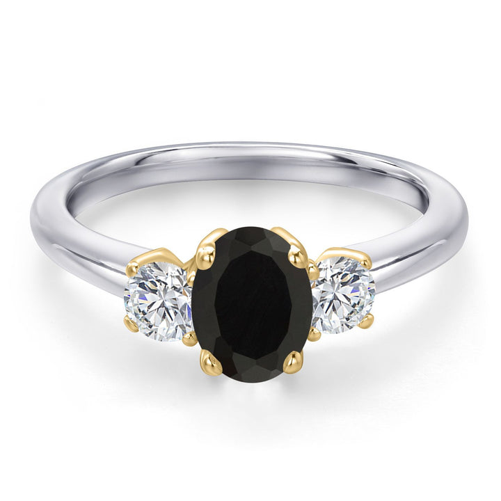 Ring in 925 Sterling Silver and 10K Yellow Gold