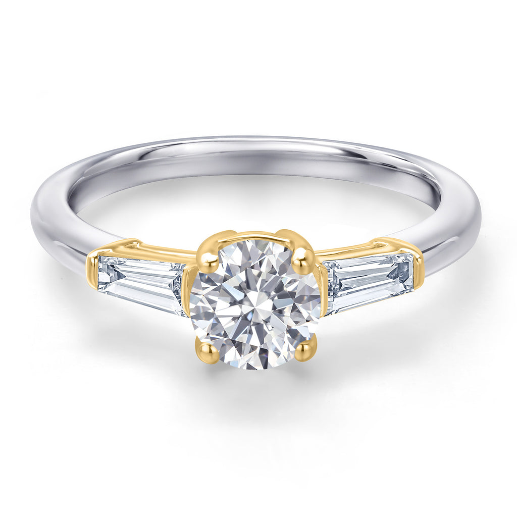 Ring in 925 Sterling Silver and 10K Yellow Gold