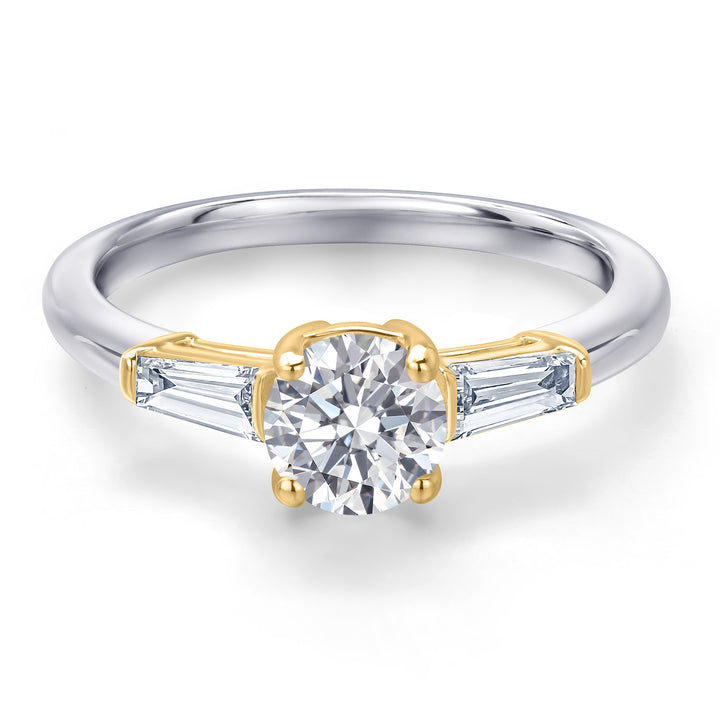 Ring in 925 Sterling Silver and 10K Yellow Gold
