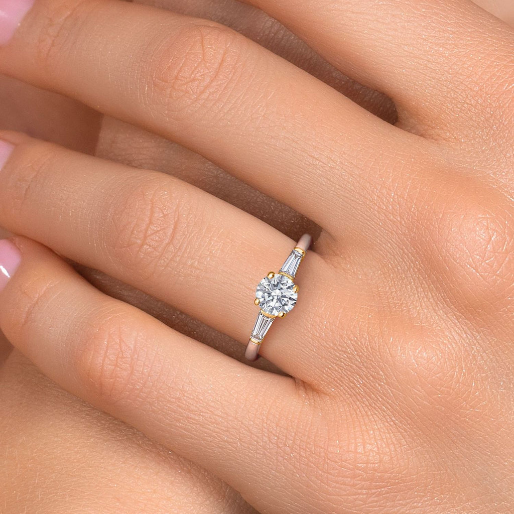 Ring in 925 Sterling Silver and 10K Yellow Gold