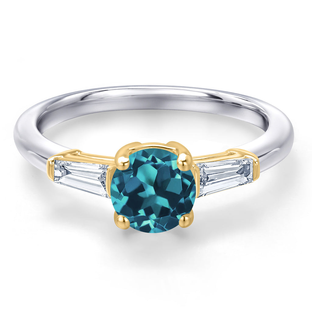 Ring in 925 Sterling Silver and 10K Yellow Gold