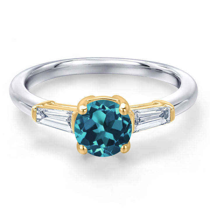 Ring in 925 Sterling Silver and 10K Yellow Gold