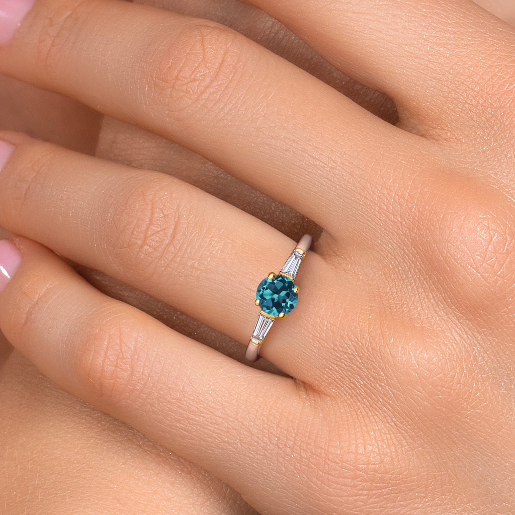 Ring in 925 Sterling Silver and 10K Yellow Gold