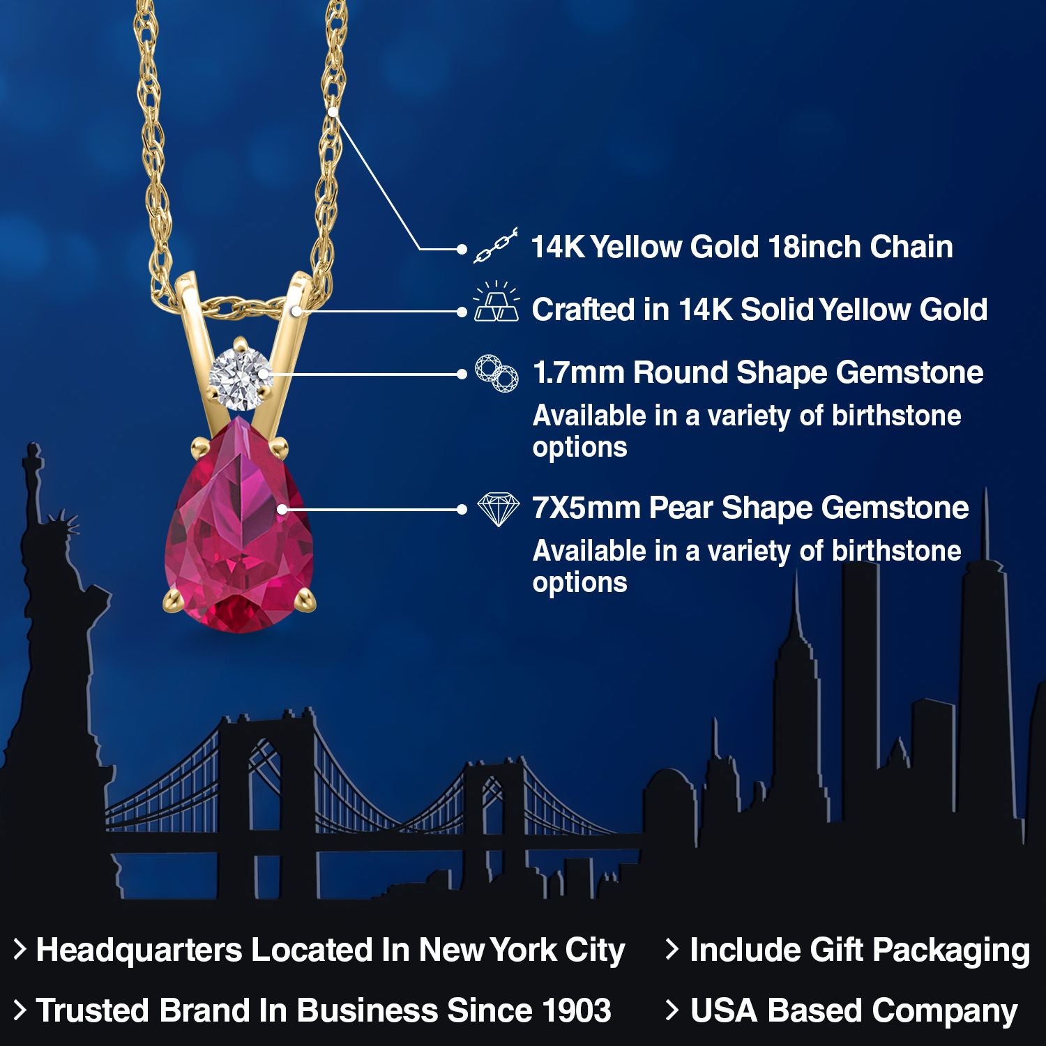 Pendant in 14K Yellow Gold