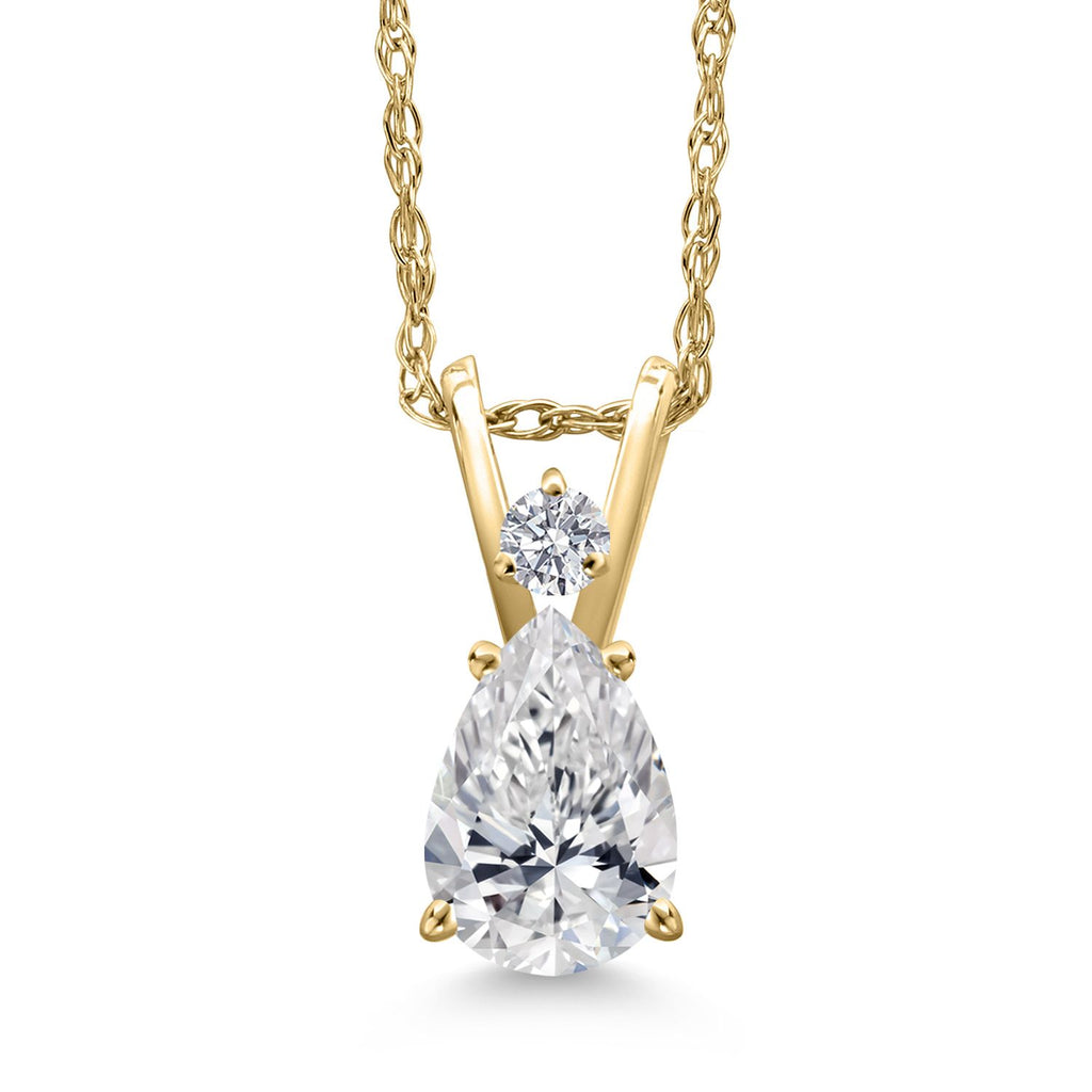 0.50 Carat - Not Certified_Yellow Gold_Pendant in 14K Yellow Gold