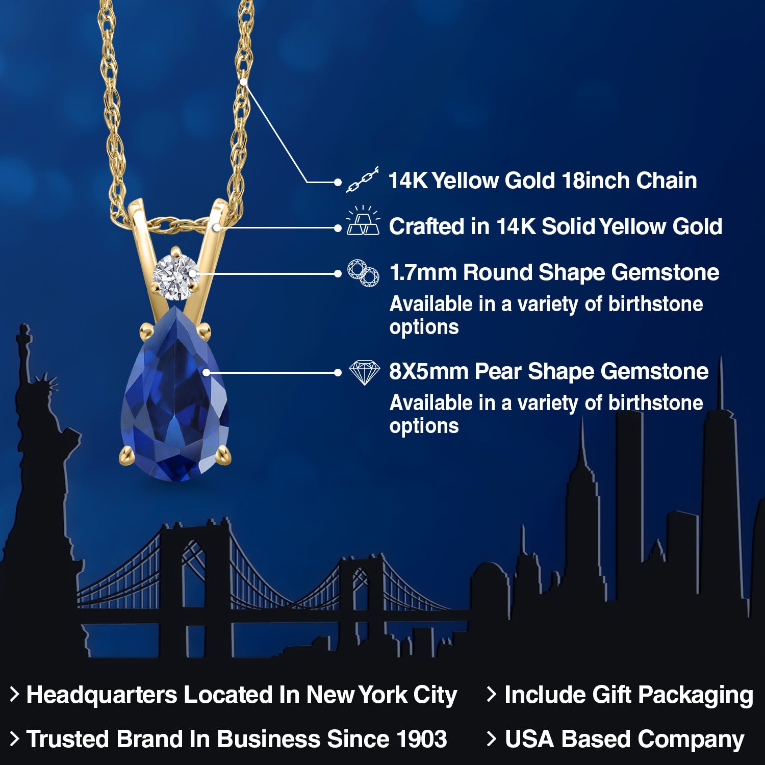 Pendant in 14K Yellow Gold