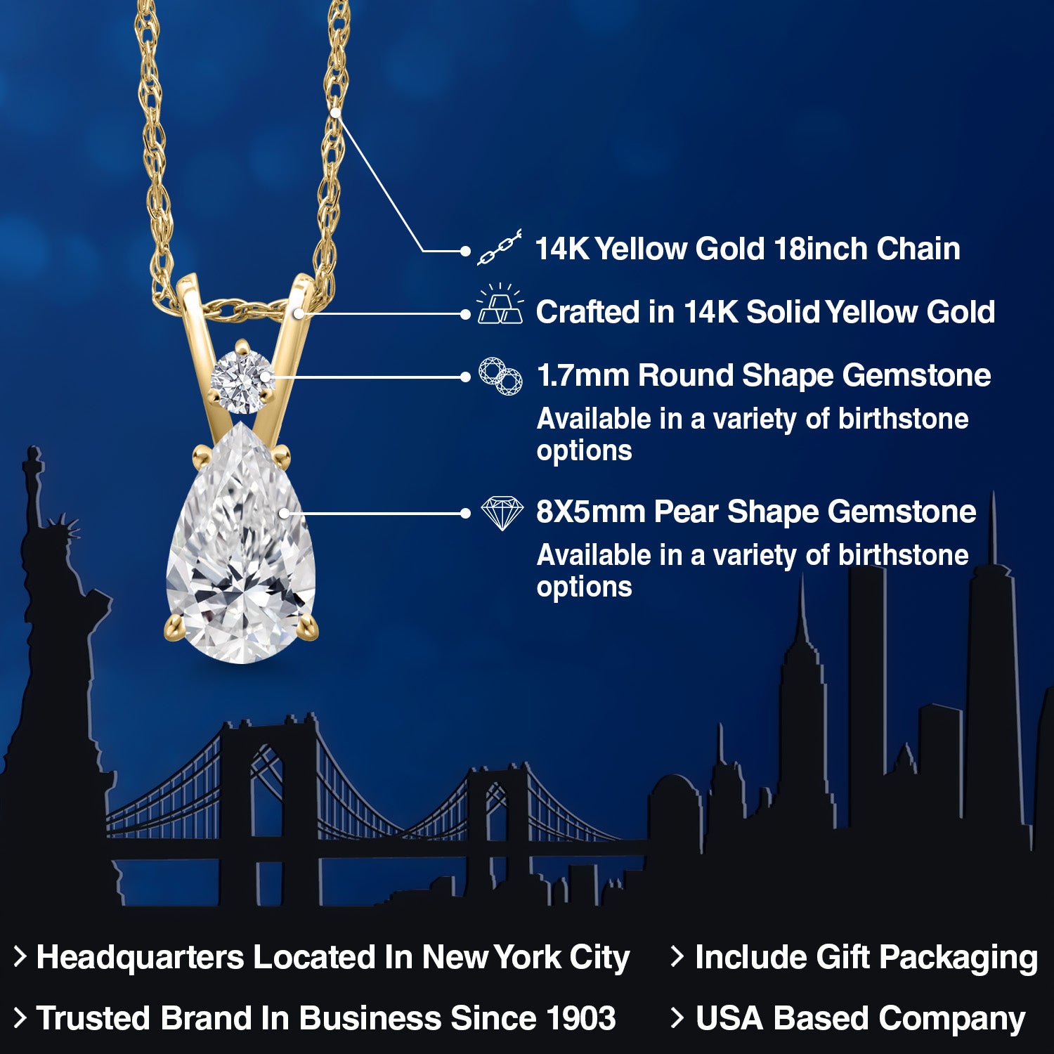 Pendant in 14K Yellow Gold