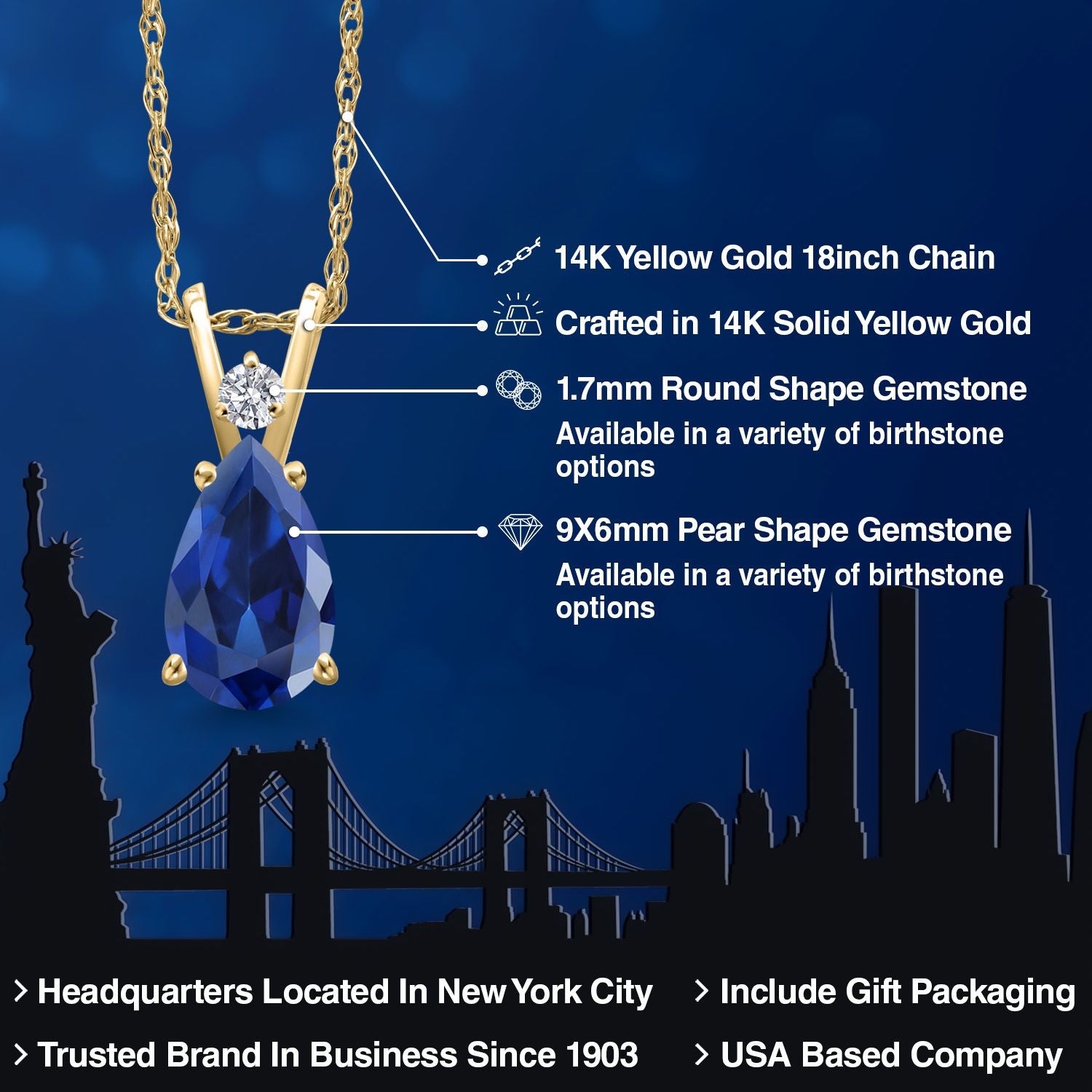 Pendant in 14K Yellow Gold