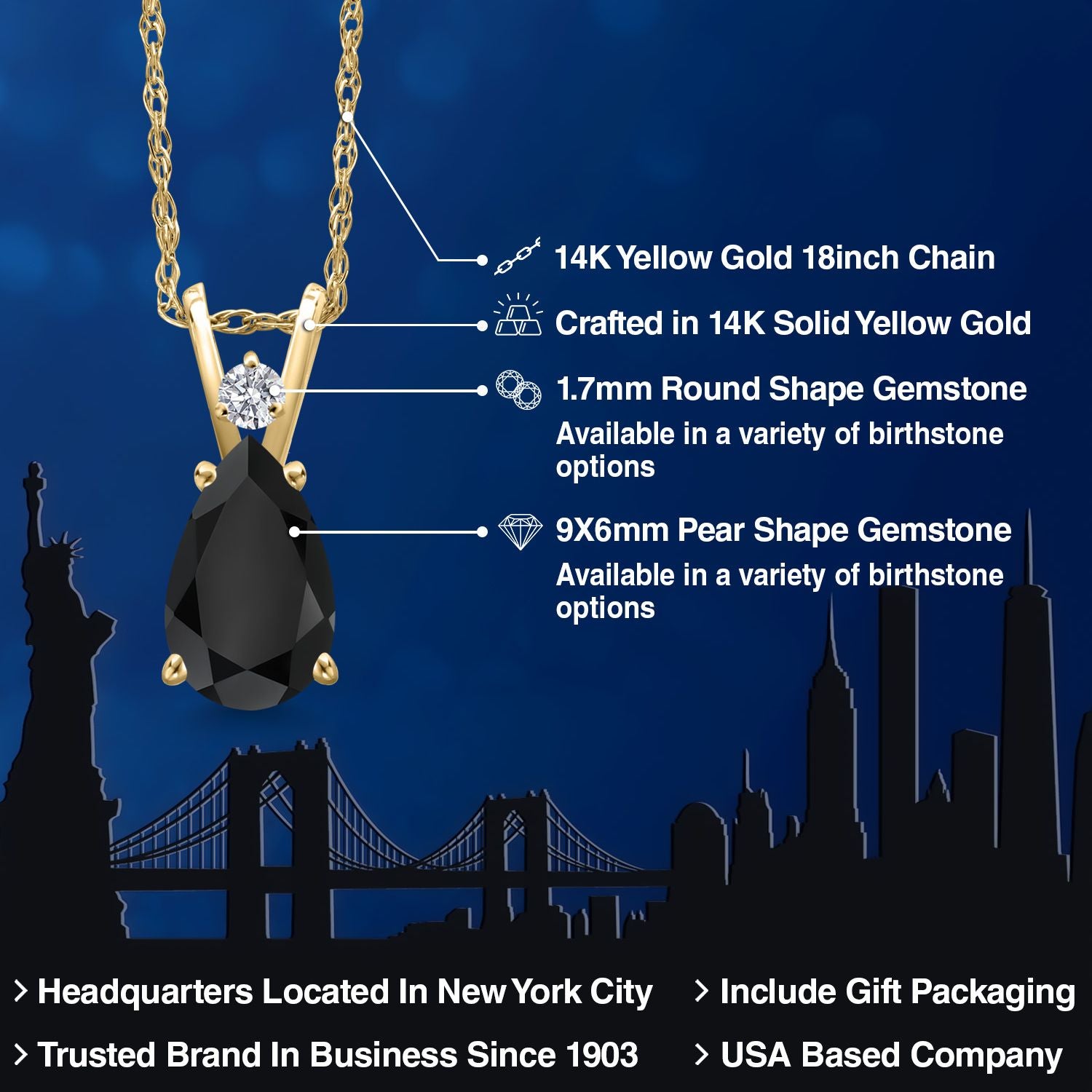 Pendant in 14K Yellow Gold