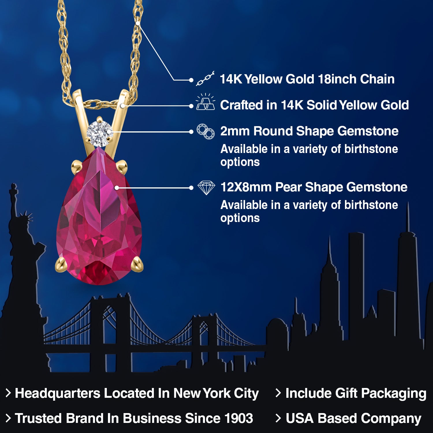 Pendant in 14K Yellow Gold