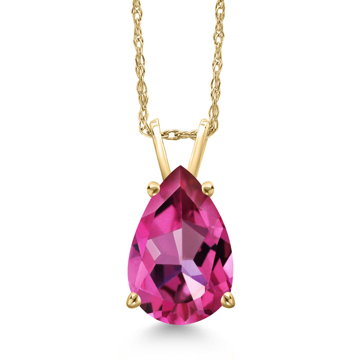 Pure Pink Mystic Topaz_Pendant in 10K Yellow Gold